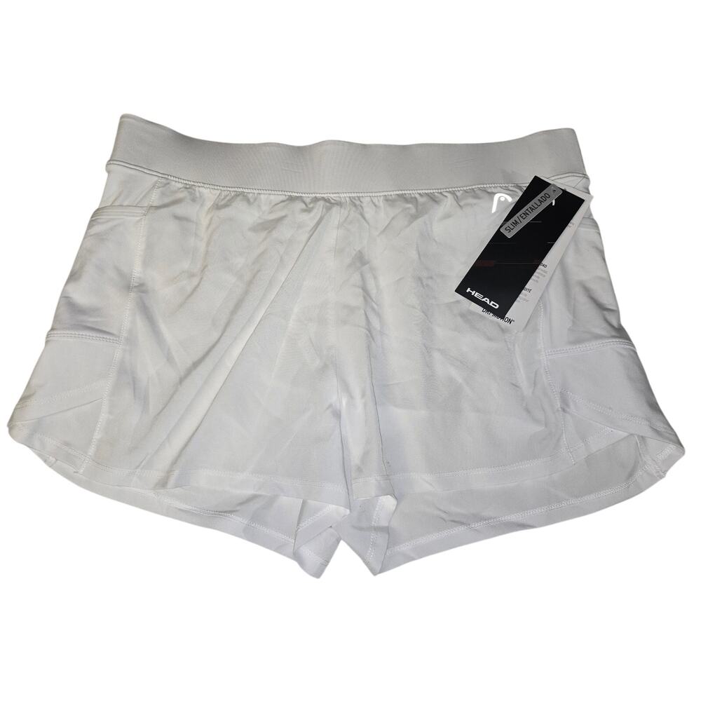 Head Vigor Shorts Women's Large Slim White NWT Athletic Tennis